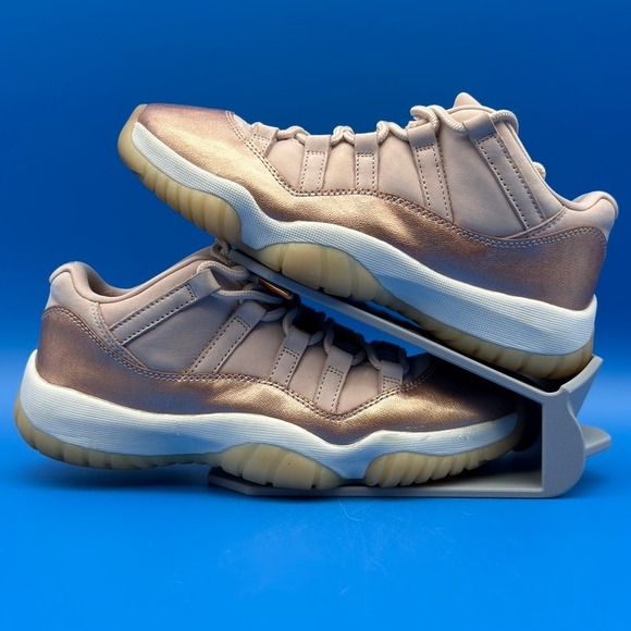 Jordan Brand Shoes - Air Jordan 11 Retro Womens "Rose Gold" Sail/Metallic Bronze AH7860-105 Size 8.5W